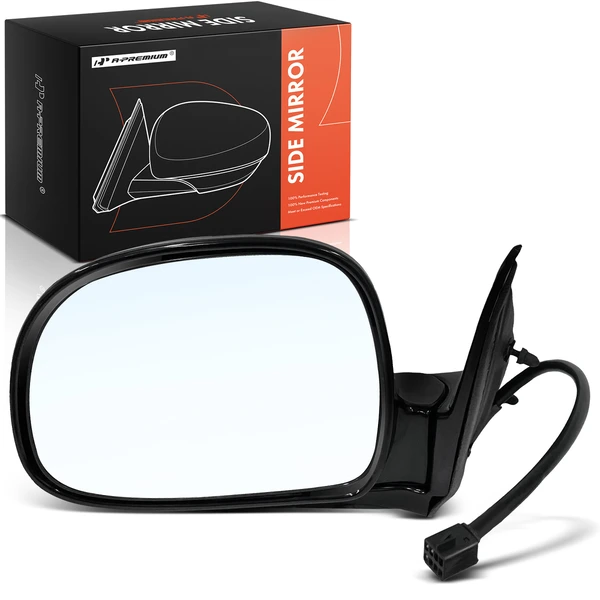 1998 GMC Sonoma Left Driver Side Mirror, Powered, Smooth Black A-Premium APMI1965