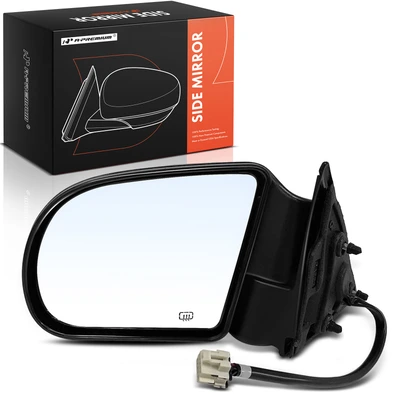 Driver Black Textured Mirror with Power Glass Adjust
