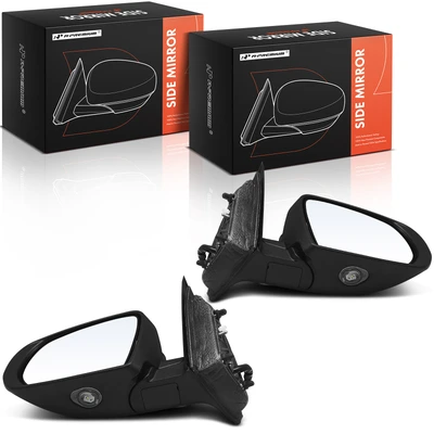 2 Pcs Driver & Passenger Black Mirror with Power Glass Adjust