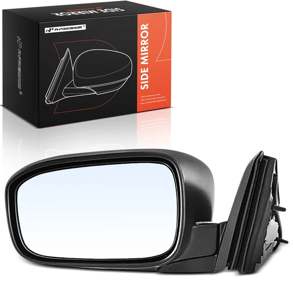 Left Driver Side Mirror, with Heating, Power Adjustment, Power Folding, Black A-Premium APMI2671TW