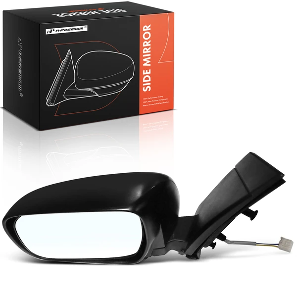 Left Driver Side Mirror, Powered, Textured Black A-Premium APMI2912TW