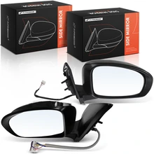 2012-2015 Scion iQ Driver & Passenger Mirror, Powered 2012-2015 Scion iQ, Smooth Black A-Premium APMI2918TW