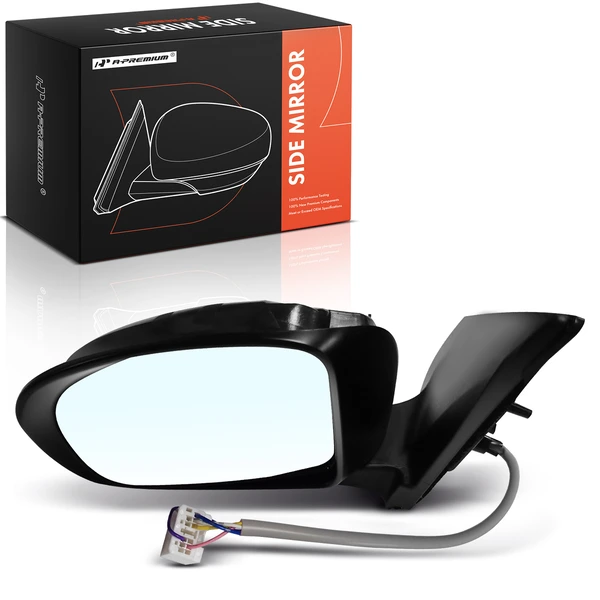 2012-2015 Scion iQ Left Driver Side Mirror, Powered, Smooth Black A-Premium APMI2917TW
