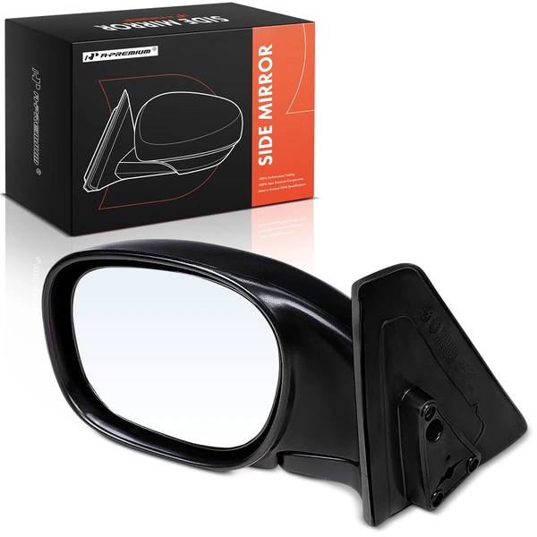 1996-2000 Toyota RAV4 Left Driver Side Mirror, Manual, Smooth Black A-Premium APMI2921TW