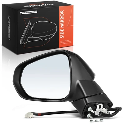 Front Driver Black Power Heated Mirror