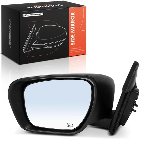 2007-2009 Mazda CX-9 Left Driver Side Mirror, Powered, with Heated, Smooth Black A-Premium APMI2682TW