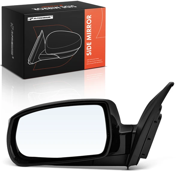 2010-2011 Hyundai Tucson Left Driver Side Mirror, Power Adjustment, Manual Folding, Smooth Black A-Premium APMI2295TW