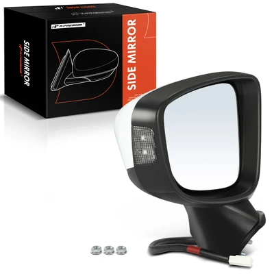 2014-2017 Mazda 6 Left Driver Side Mirror, Powered, with Heated, White + Black A-Premium APMI125