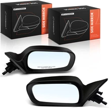 1997-2001 Toyota Camry Left & Right Mirror, Manual Adjustment, Non-Folding, Smooth Black A-Premium APMI2935TW