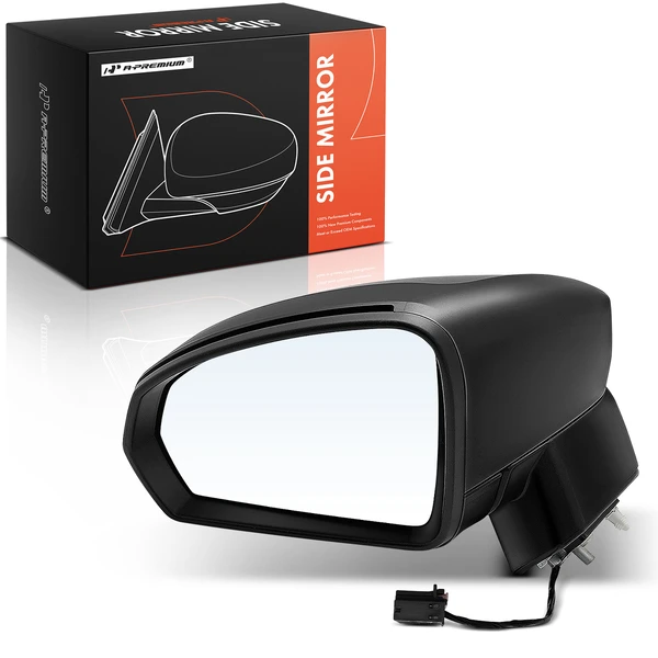 2022-2024 Volkswagen Taos Left Driver Side Mirror, Power Adjustment, Manual Folding, Textured Black A-Premium APMI2478