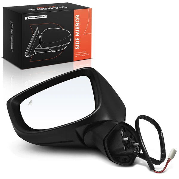 2014-2016 Mazda 3 Left Driver Side Mirror, Powered, Smooth Black A-Premium APMI1049TW