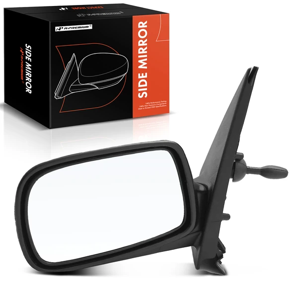 Left Driver Side Mirror, Manual, Textured Black A-Premium APMI1052TW