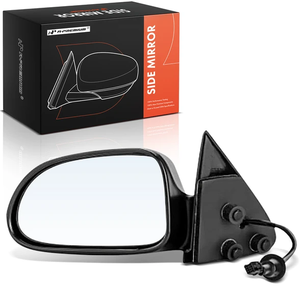 Left Driver Side Mirror, Powered, Black A-Premium APMI2687TW