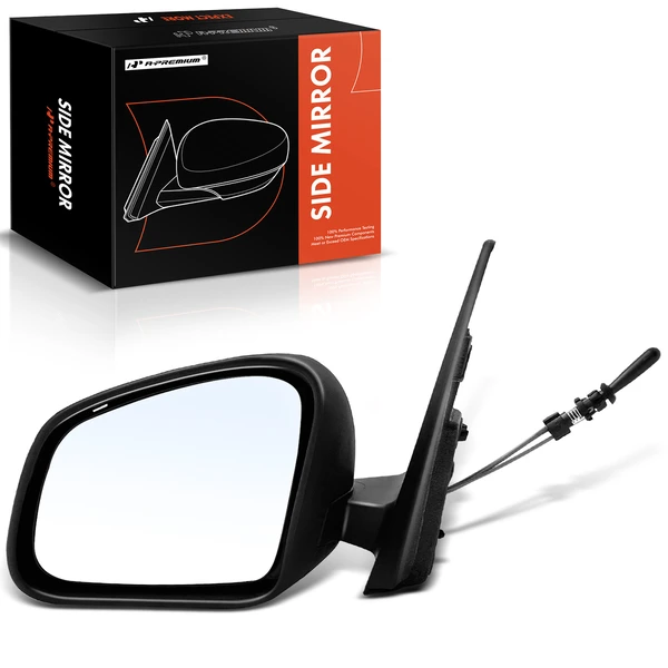 2016-2017 Smart Fortwo Left Driver Side Mirror, Manual Adjustment, Manual Folding, Primed Gray A-Premium APMI990TW