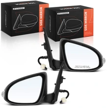 2 Pcs Driver & Passenger Black Mirror with Power Glass Adjust