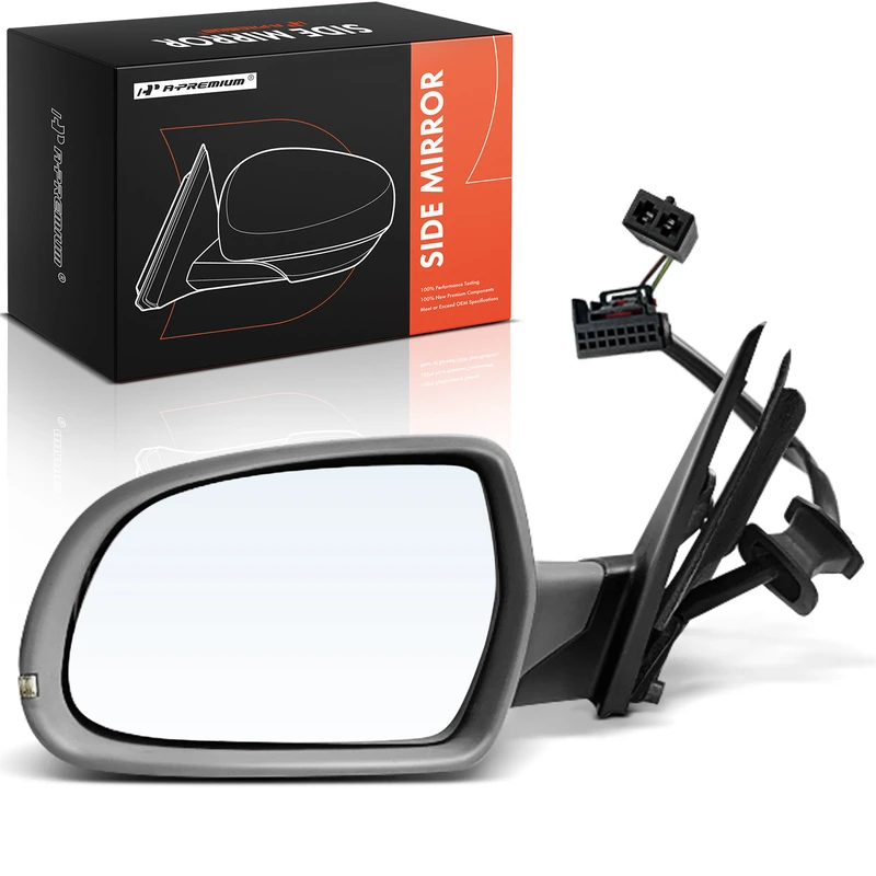 Driver Black Mirror with Power Glass Adjust for Audi A4 Quattro S4 A4 2010-2011