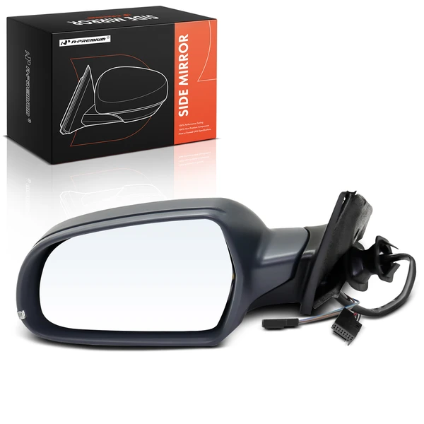 2010-2011 Audi S4 Left Driver Side Mirror, Powered, with Heated, Primed Gray A-Premium APMI996TW