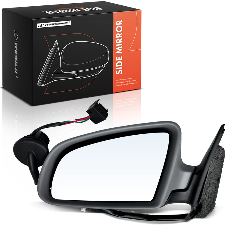 Driver Black Mirror with Power Glass Adjust for Audi A3 A3 Quattro 2006-2008