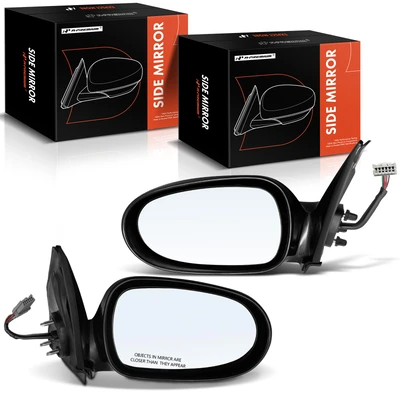 2 Pcs Driver & Passenger Black Mirror with Power Glass Adjust