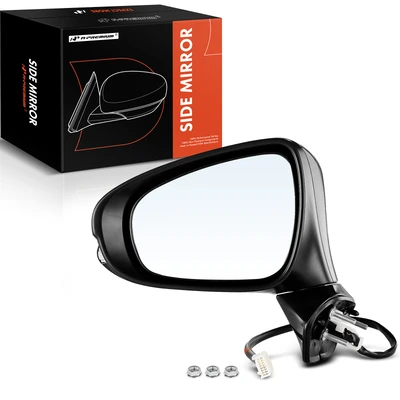 Front Driver Black Power Heated Mirror
