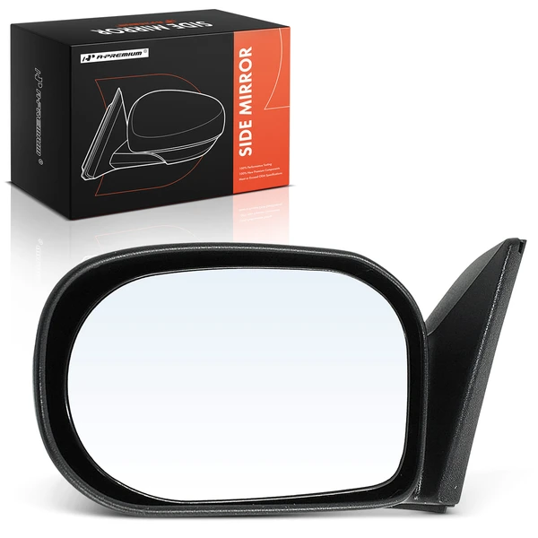 Left Driver Side Mirror, Manual Adjustment, Non-Folding, Black A-Premium APMI2946TW