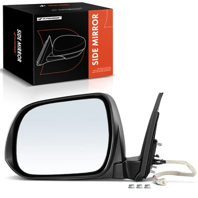 Front Driver Black Power Heated Mirror