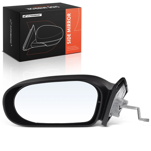Left Driver Side Mirror, Manual Adjustment, Non-Folding, Black A-Premium APMI2947TW