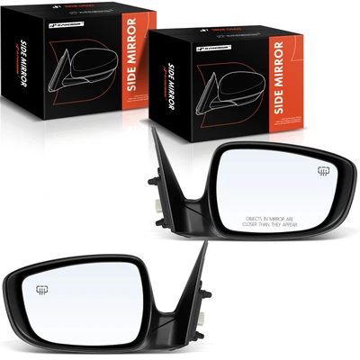 2 Pcs Driver & Passenger Black Mirror with Heated