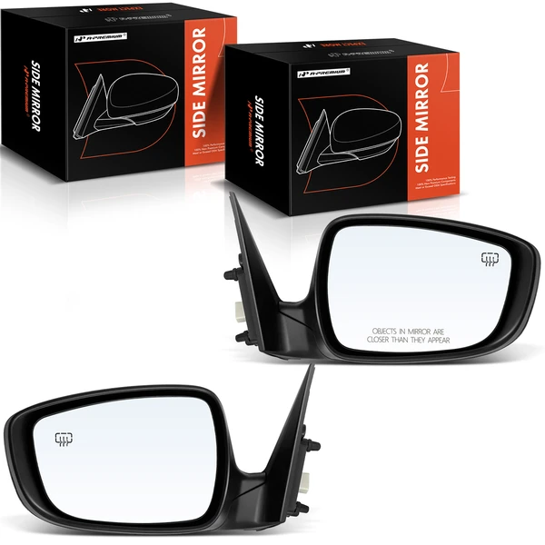 2014 Hyundai Elantra Coupe Driver & Passenger Mirror, Powered, with Heated, Smooth Black A-Premium APMI1072TW