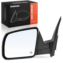2008-2013 Toyota Sequoia Driver Side Mirror Assembly, with Heating, Power Adjustment, Manual Folding, Glossy Black A-Premium APMI3515