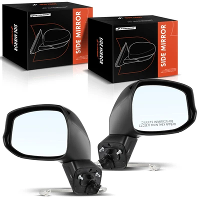 Driver & Passenger Mirror, Power Adjustment, Manual Folding, Black A-Premium APMI110