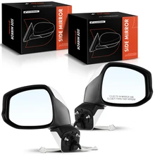 2012-2015 Honda Civic Driver & Passenger Mirror, Power Adjustment, Manual Folding, White & Black A-Premium APMI111