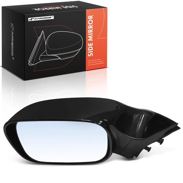 Left Driver Side Mirror, Powered, with Heated, Smooth Black A-Premium APMI2957TW