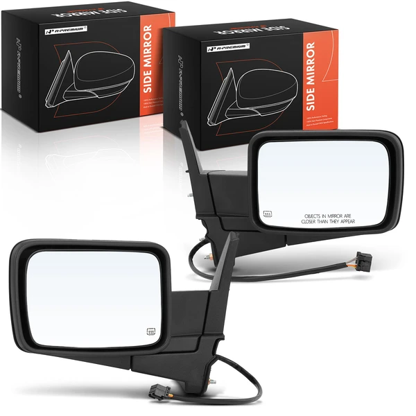 Driver & Passenger Mirror, Powered, with Heated, Black A-Premium APMI237