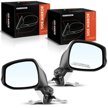 2012-2013 Honda Civic Driver & Passenger Mirror, with Heating, Power Adjustment, Manual Folding, White & Black A-Premium APMI090