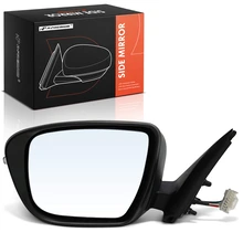 2015-2017 Nissan Juke Left Driver Side Mirror, Powered 2015-2017 Nissan Juke, Smooth Black A-Premium APMI2307TW