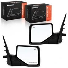 Left & Right Mirror, with Heating, Power Adjustment, Manual Folding, Textured Black A-Premium APMI3384TW