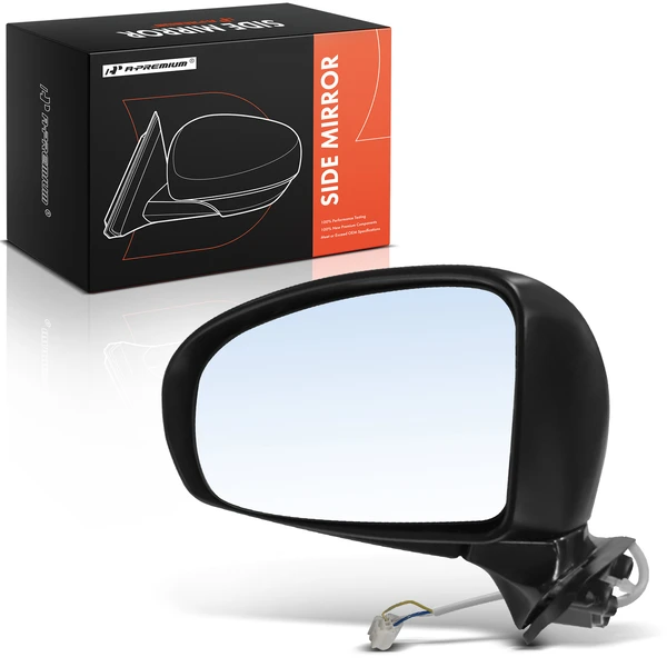 Left Driver Side Mirror, Power Adjustment, Manual Folding, Textured Black A-Premium APMI2959TW
