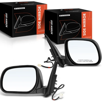 2 Pcs Driver & Passenger Black Mirror with Power Glass Adjust