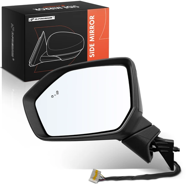 2020-2022 Hyundai Palisade Left Driver Side Mirror, with Heating, Power Adjustment, Manual Folding, Black A-Premium APMI2482
