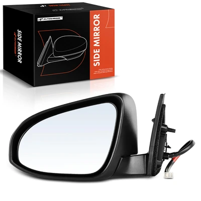Front Driver Black Power Heated Mirror