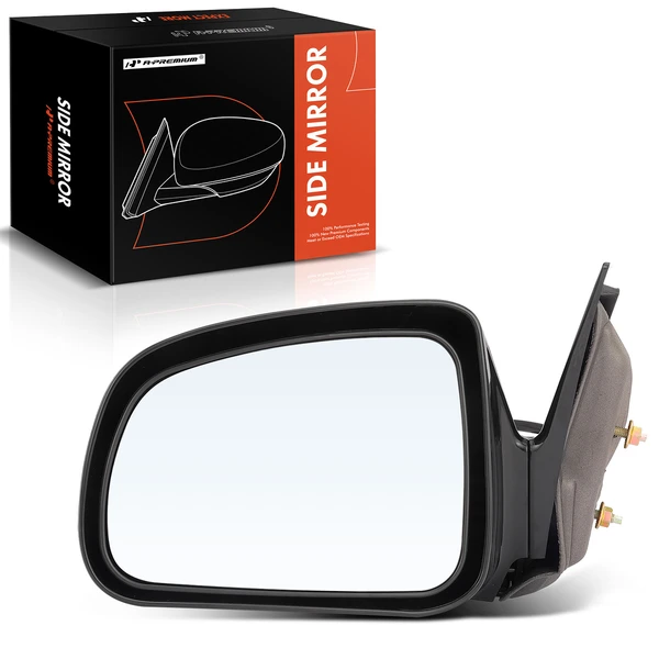 Left Driver Side Mirror, Powered, Black A-Premium APMI238