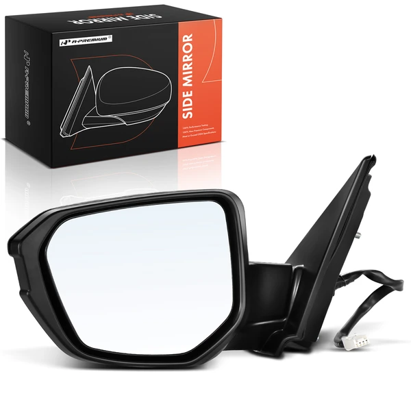 2016-2021 Honda Civic Left Driver Side Mirror, Powered 2016-2021 Honda Civic, Black A-Premium APMI017