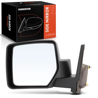 Front Driver Black Manual Folding Mirror