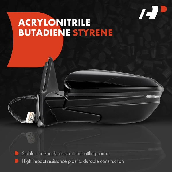 Left Driver Side Mirror, with Heating, Power Adjustment, Manual Folding, Black A-Premium APMI023