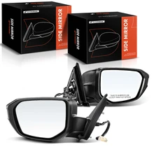 2016-2021 Honda Civic Driver & Passenger Mirror, with Heating, Power Adjustment, Manual Folding, Black A-Premium APMI115