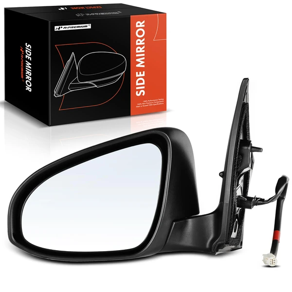 2014-2019 Toyota Corolla Left Driver Side Mirror, Powered 2014-2019 Toyota Corolla, Black A-Premium APMI142