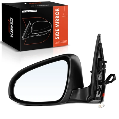 Front Driver White Manual Folding Mirror