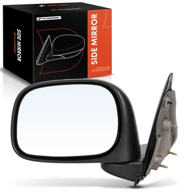 Front Driver Black Manual Folding Mirror