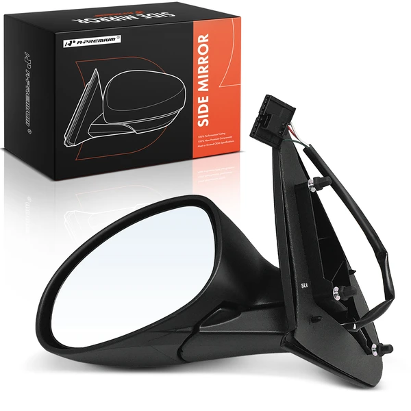 Left Driver Side Mirror, Powered, Textured Black A-Premium APMI1055TW